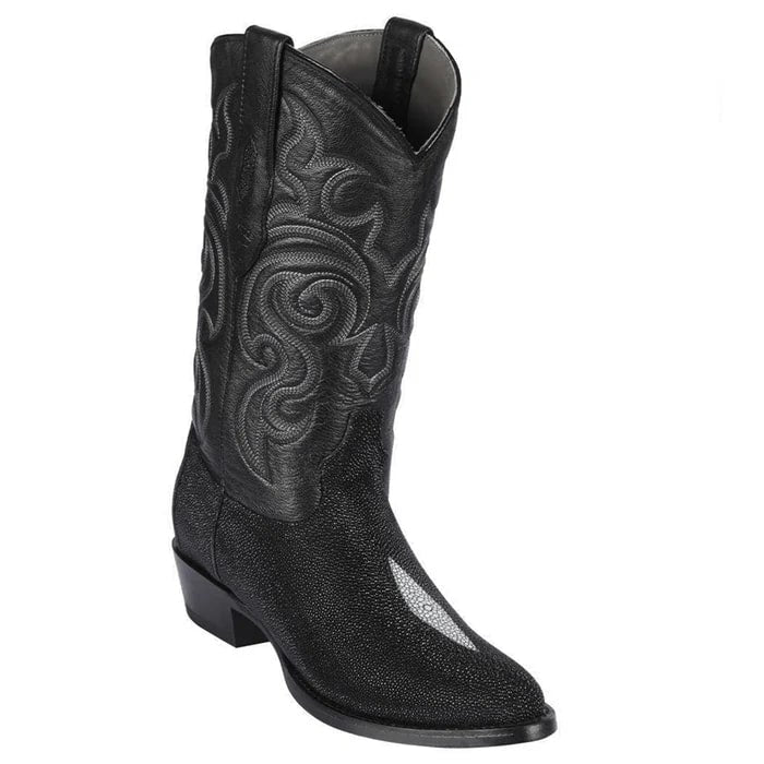 Men's Black Stingray Cowboy Boots by Los Altos