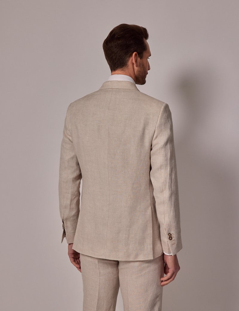 Men's Summer Linen Suit - Cream Wedding Style