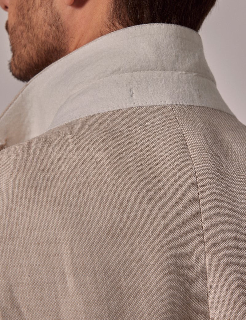 Men's Summer Linen Suit - Cream Wedding Style