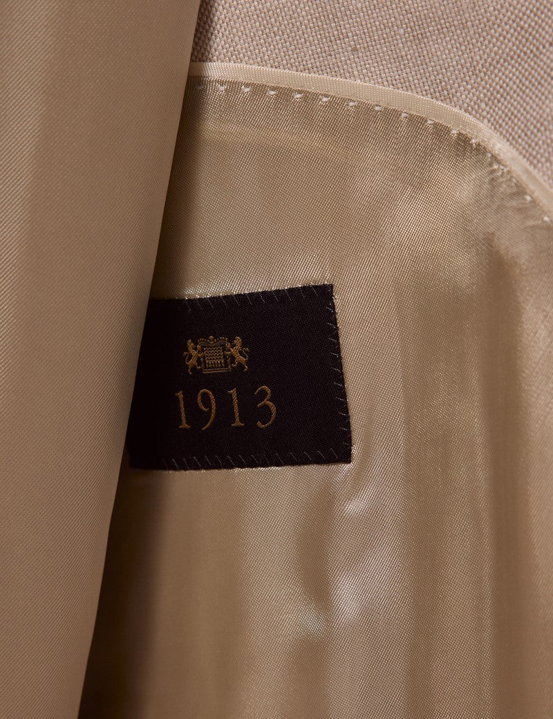 Men's Summer Linen Suit - Cream Wedding Style