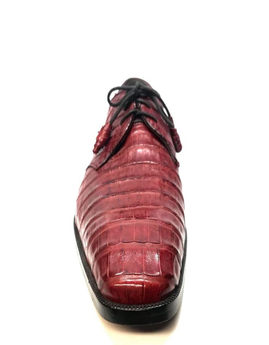 Los Altos Crocodile All-Over Lace Up Shoes