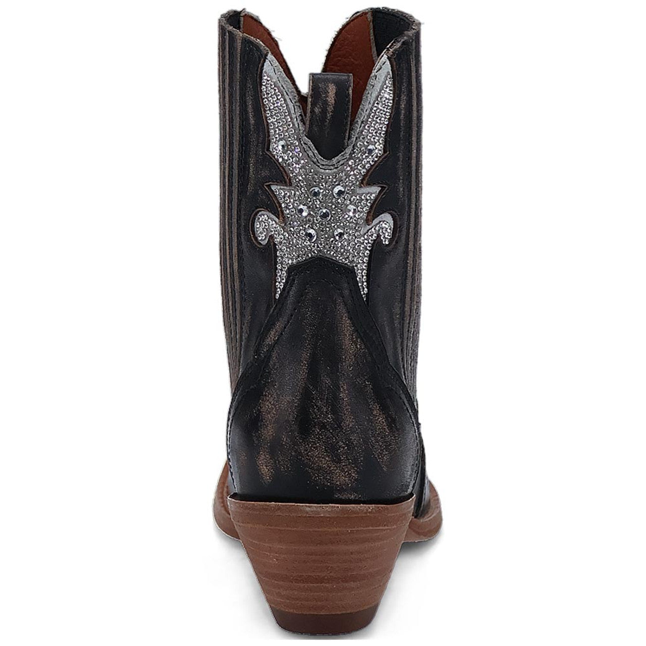 Dan Post Crystal Black Snip Ankle Bootie