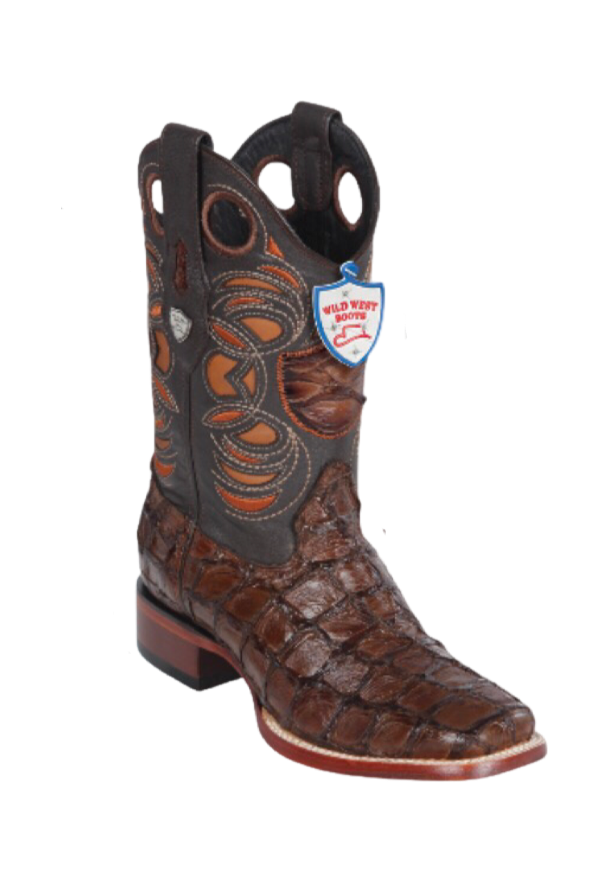 Bota de Pirarucu Original Punta Recortada Wild West