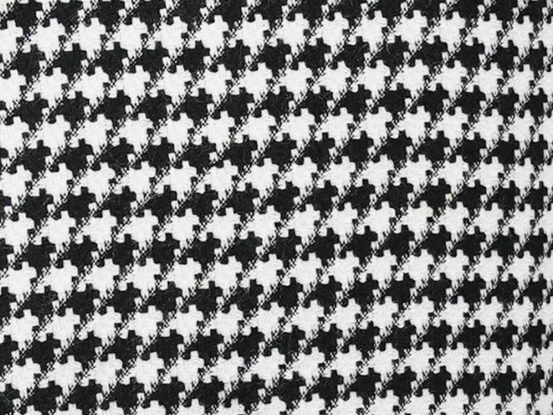 Black Houndstooth Hybrid Double Breasted Jacket