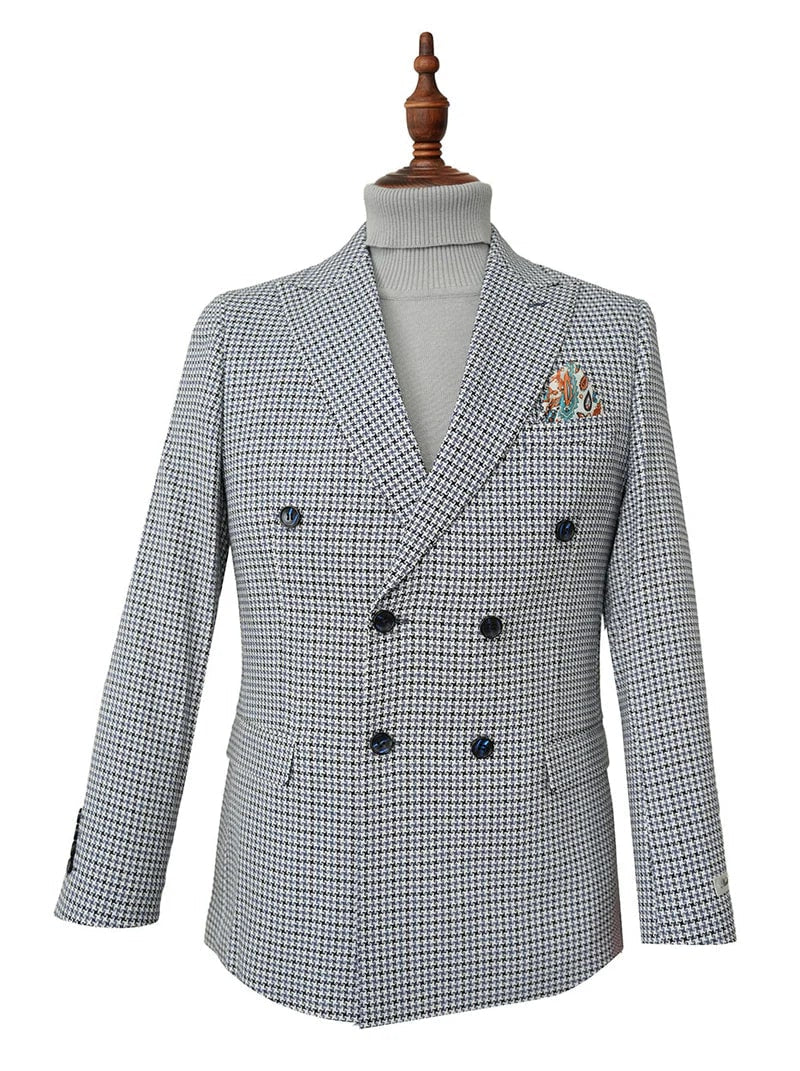 Houndstooth Double Breasted Hybrid Jacket