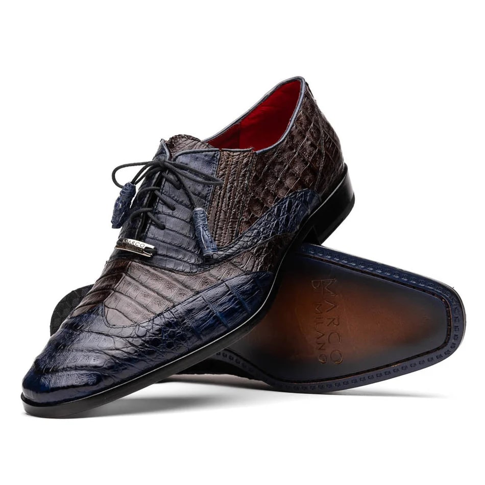 Luciano Exotic Crocodile Wingtip Oxfords