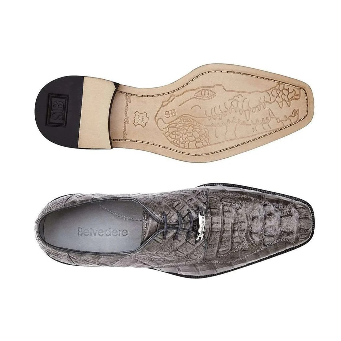 Belvedere Chapo Crocodile Hornback Oxfords