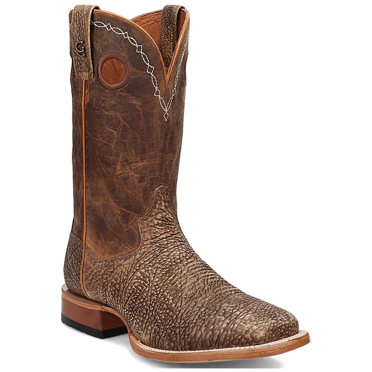 Dan Post Murray Bison Leather Western Boots