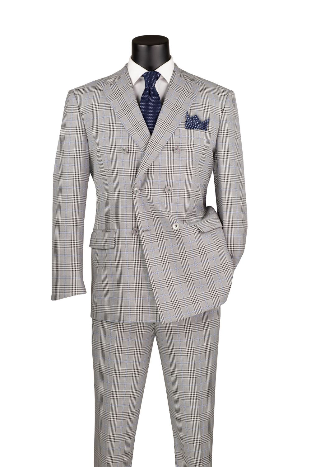 Gray Double Breasted Suit by Alexander Collection