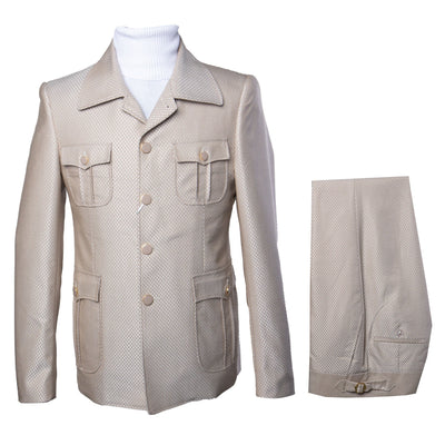 Rossi Man Modern Cream 3-Piece Slim Fit Suit