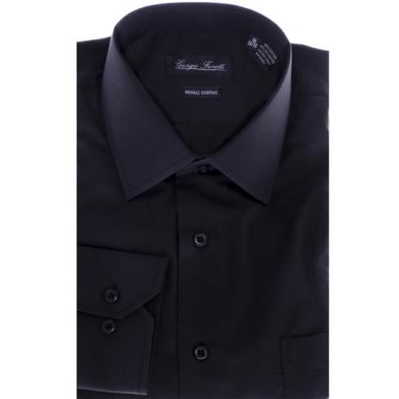 Affordable Clearance Cheap Mens Dress Shirt Sale Online Trendy - Modern-fit Black Men's Dress Shirt