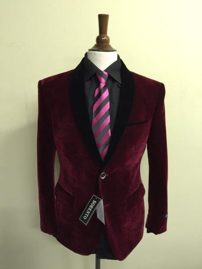 Velour Fabric ~ Men's slim fit elegant Velvet Dinner Black Lapeled Fashion Tuxedo For Men
