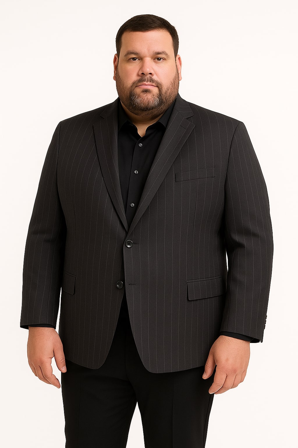 Charcoal Grey 1920s Pinstripe Sport Coat