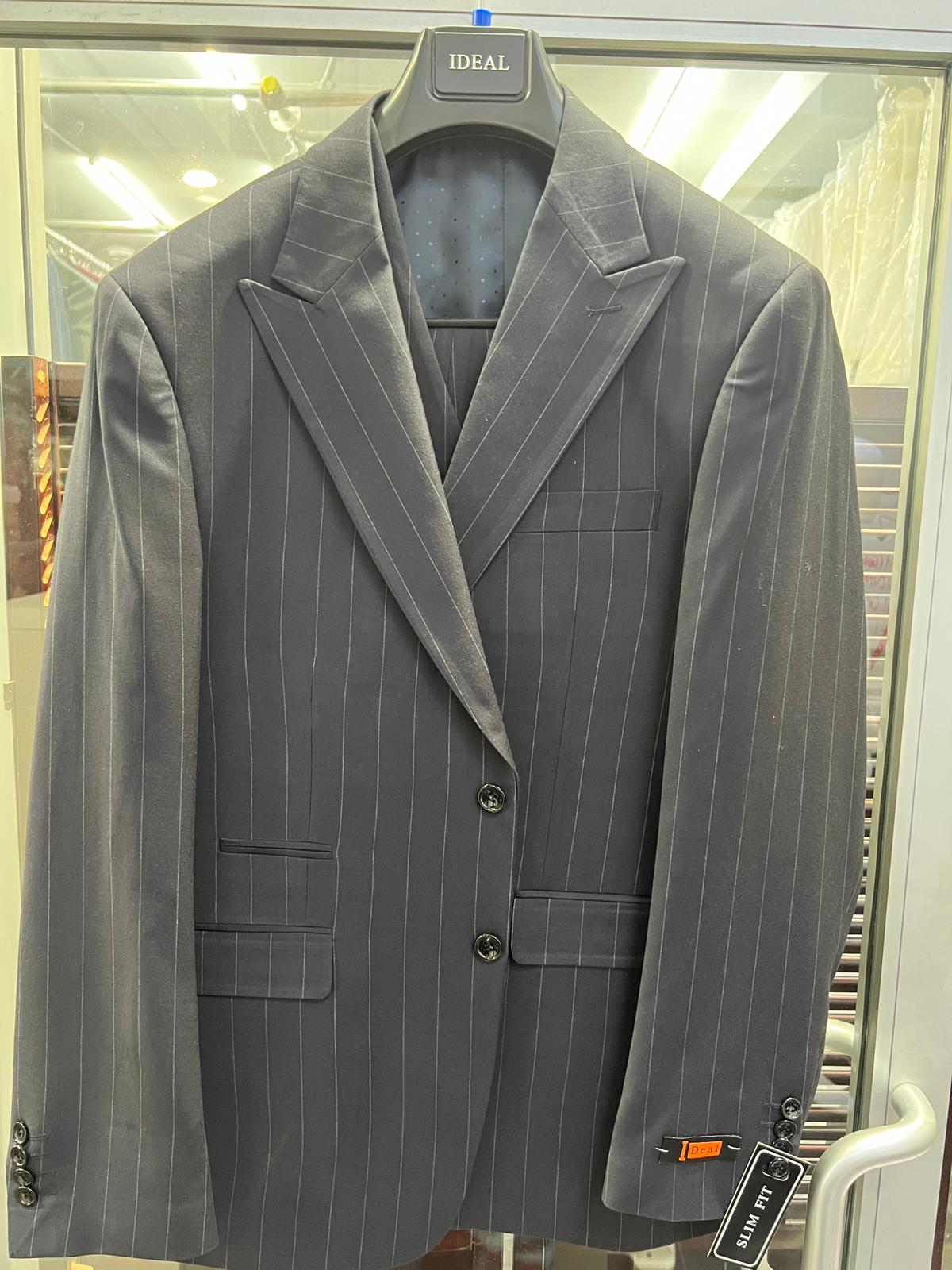Charcoal Grey 1920s Pinstripe Sport Coat