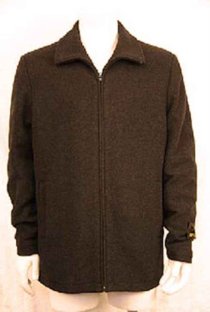 Zipper Collar Jacket with Charcoal Finish