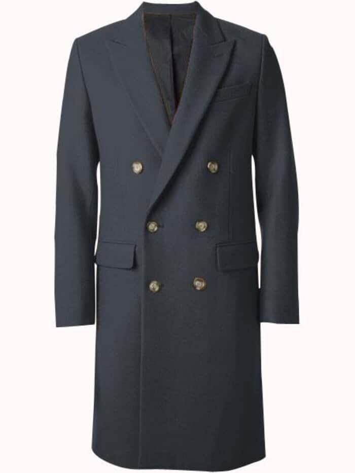 Men's Dark Green Double Breasted Cotton Coat