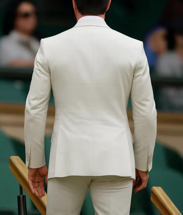 David Beckham Double Breasted Off White Blazer