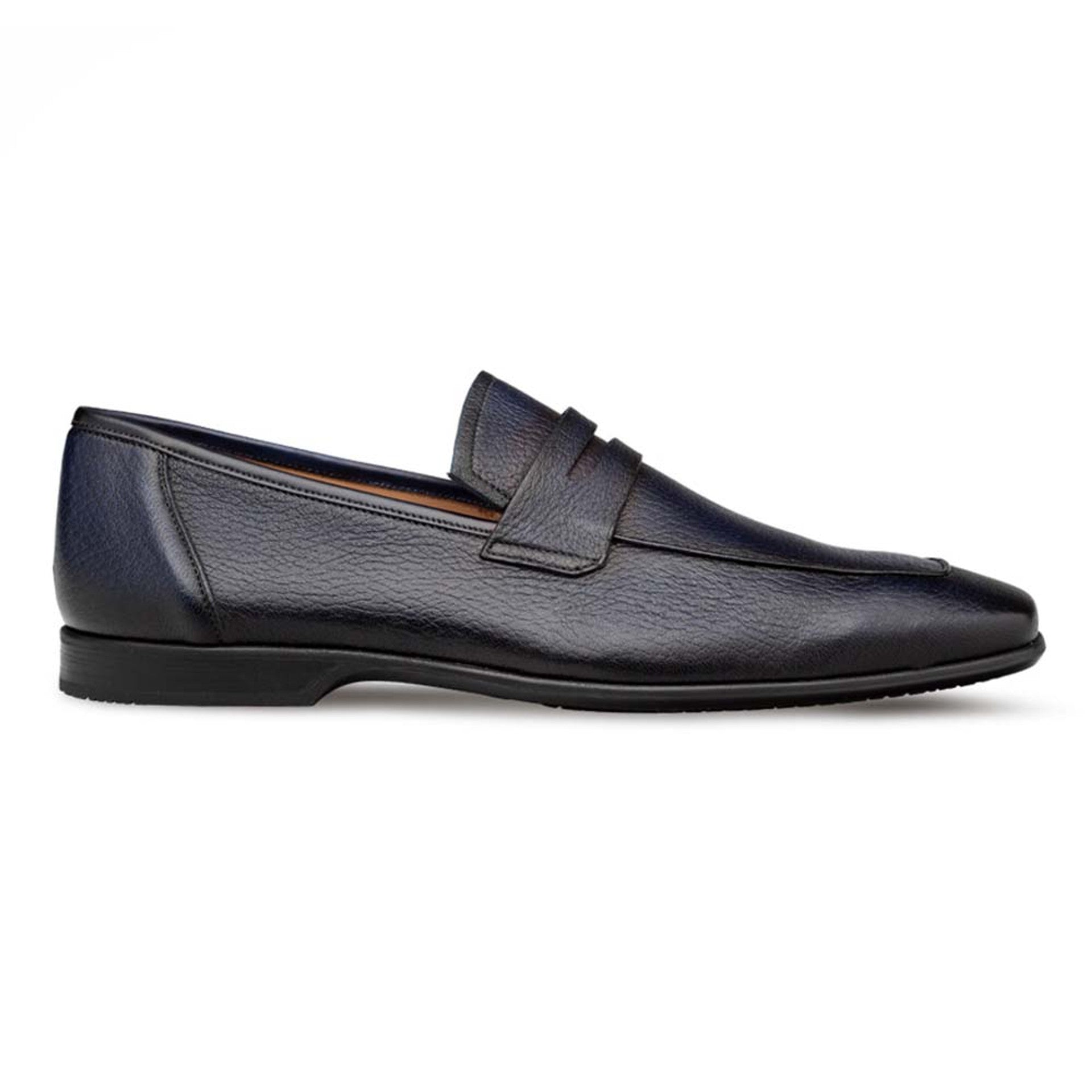 Mezlan Deerskin Blue Penny Loafer Made in Spain
