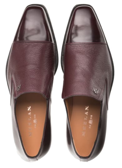 Milani Calfskin/Deerskin by Mezlan: Burgundy Spanish Craft