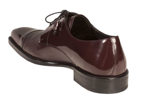 Soka Calfskin/Deerskin Burgundy by Mezlan