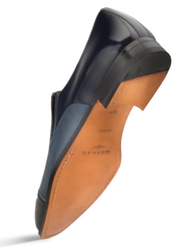 Milani Calfskin/Deerskin Blue by Mezlan