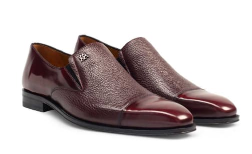 Milani Calfskin/Deerskin by Mezlan: Burgundy Spanish Craft