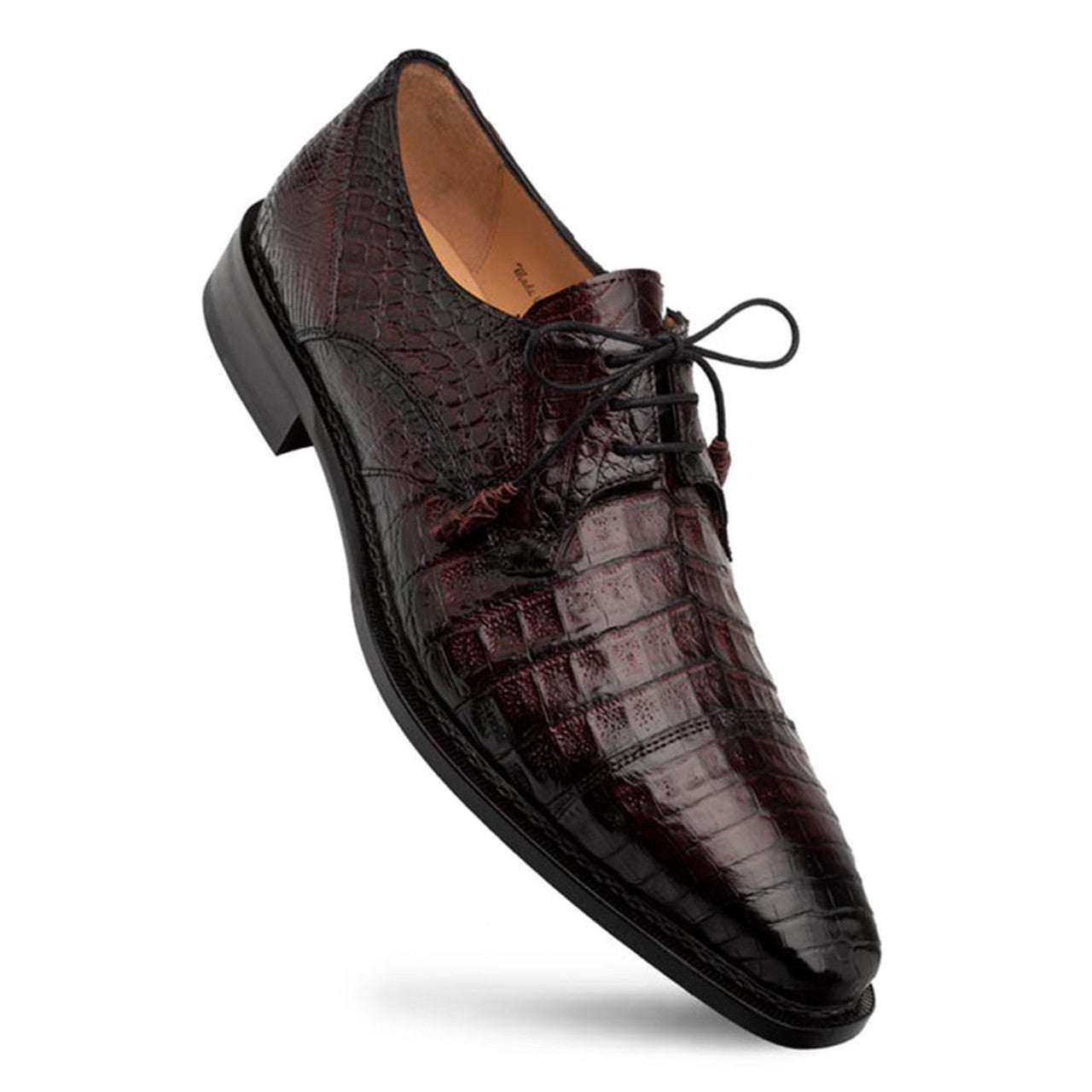 Giovane Fuscus Cap Toe Derby Crocodile by Mezlan
