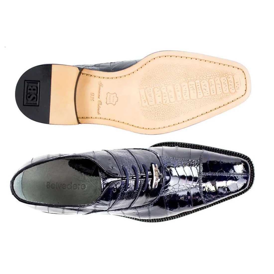 Belvedere Mare Ostrich & Eel Oxfords for Men