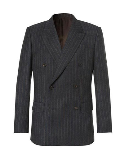 kingsman chalk-striped Double Breasted eggsy - Color: Dark Grey Suit