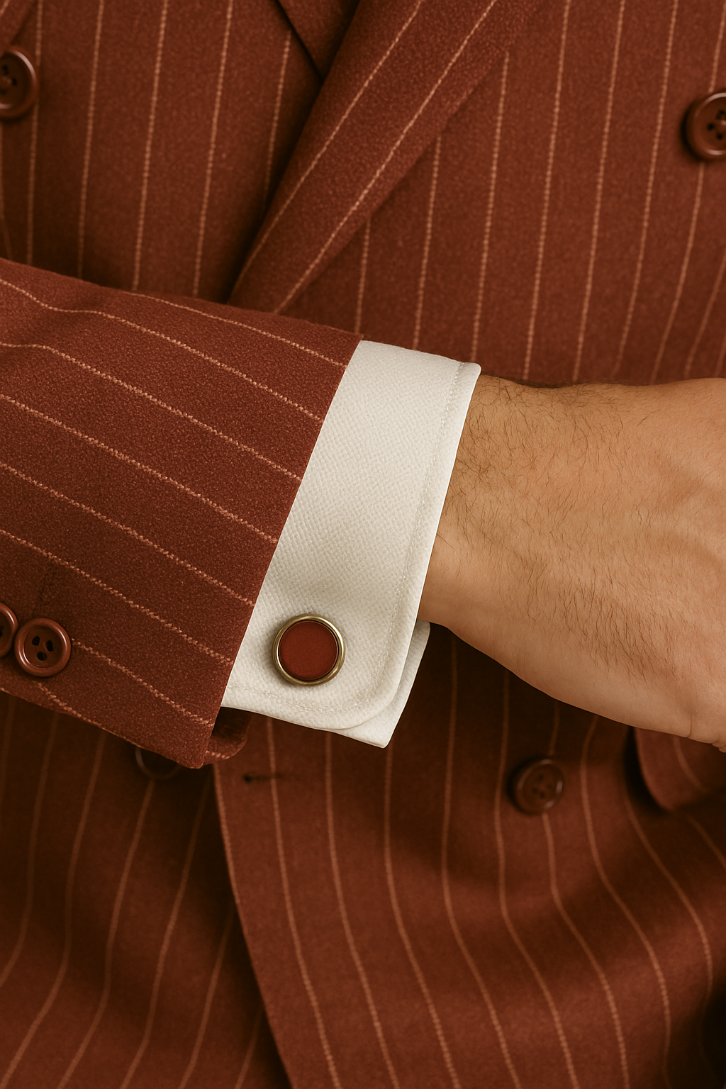 Double Breasted Suit - Maroon Suit - Side Vented - Modern Fit