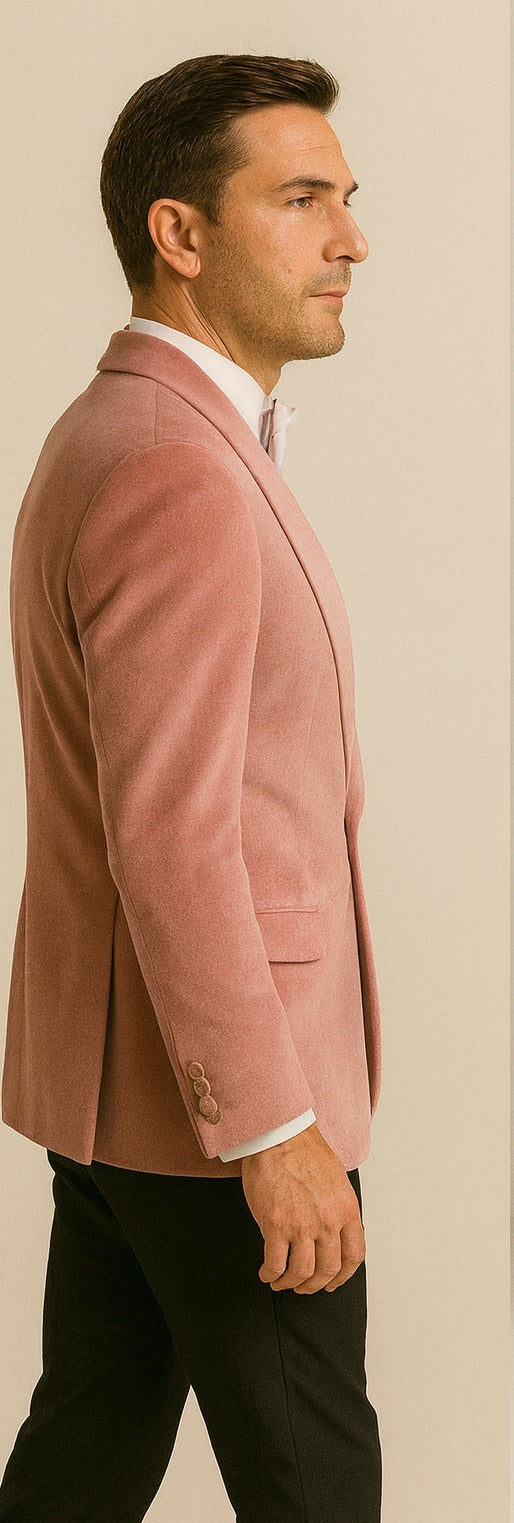 Mens Dusty Rose Velvet Dinner Jacket