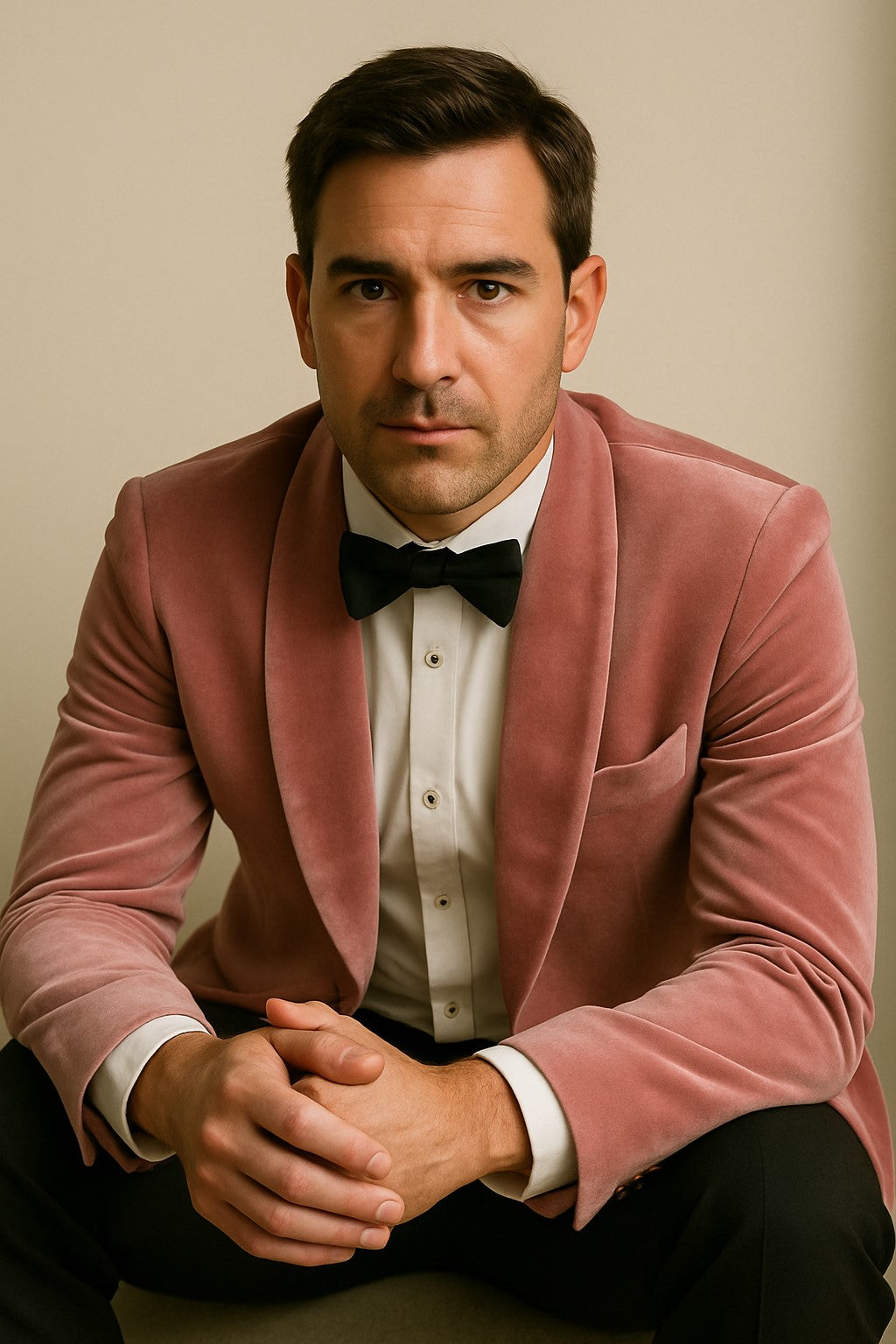 Mens Dusty Rose Velvet Dinner Jacket