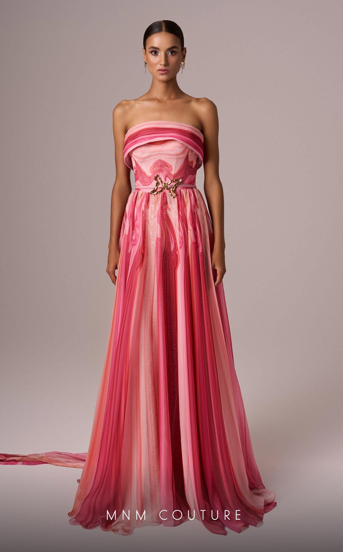 MNM Couture E0079 Strapless Baby Blue Beaded Evening Gown