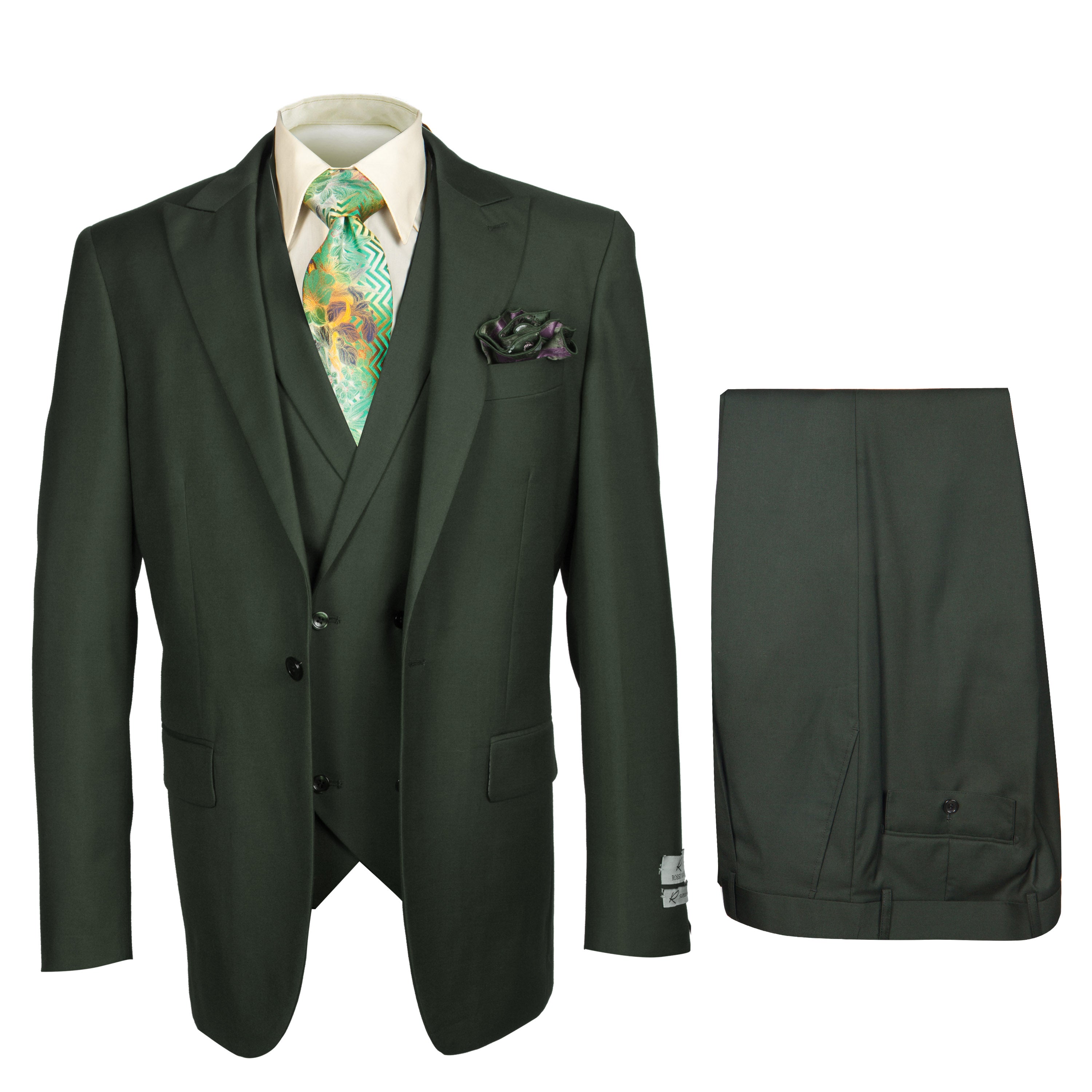Rossi Man ELI RM117 Classic Men’s Hunter Green Suit