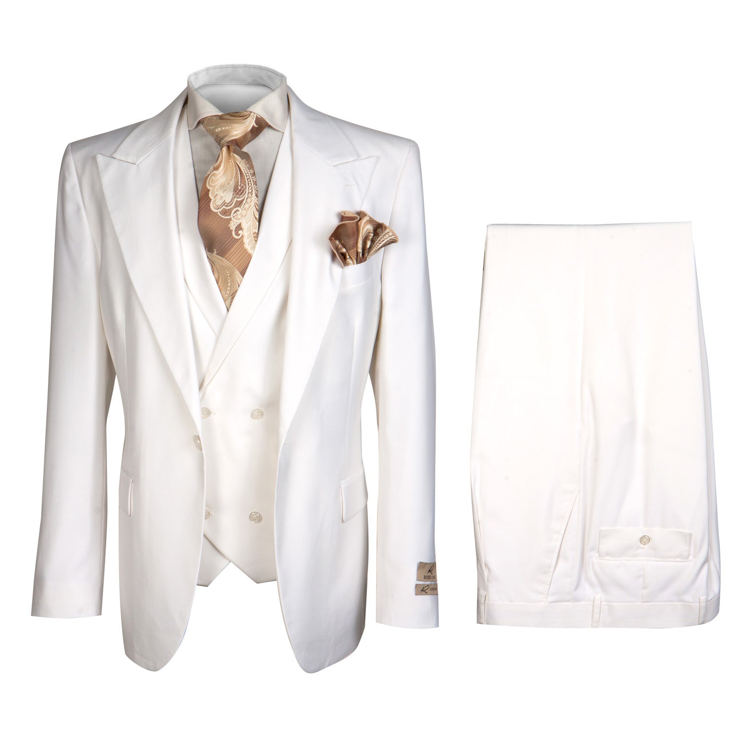 Rossi Man ELI RM202 Winter White 3-Piece Suit