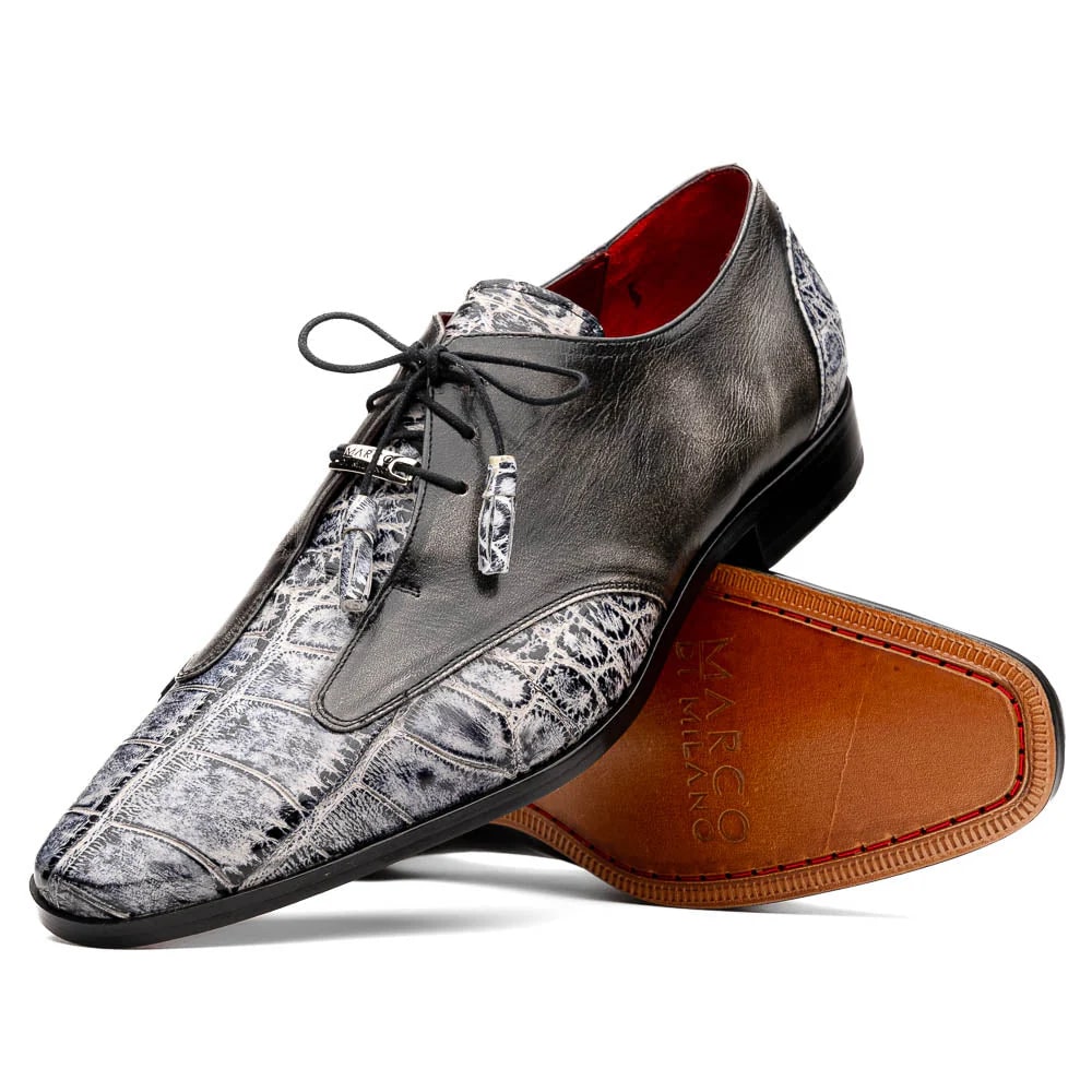 Anzio Exotic Alligator & Calfskin Leather Oxfords