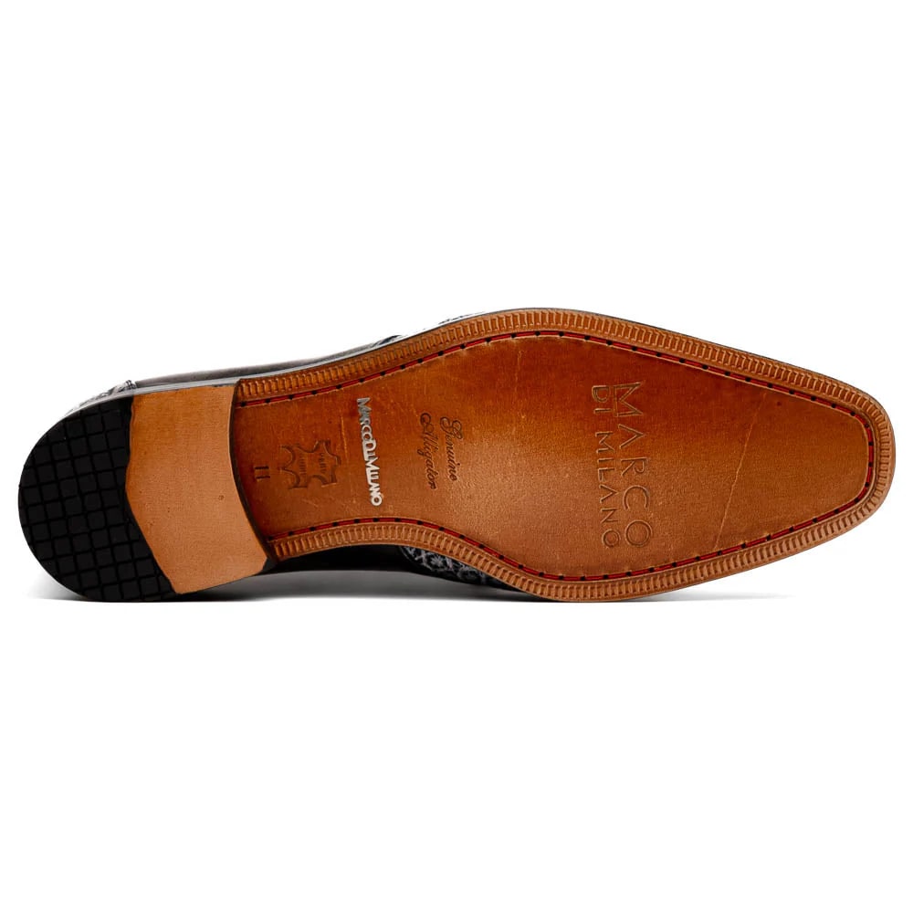 Anzio Exotic Alligator & Calfskin Leather Oxfords