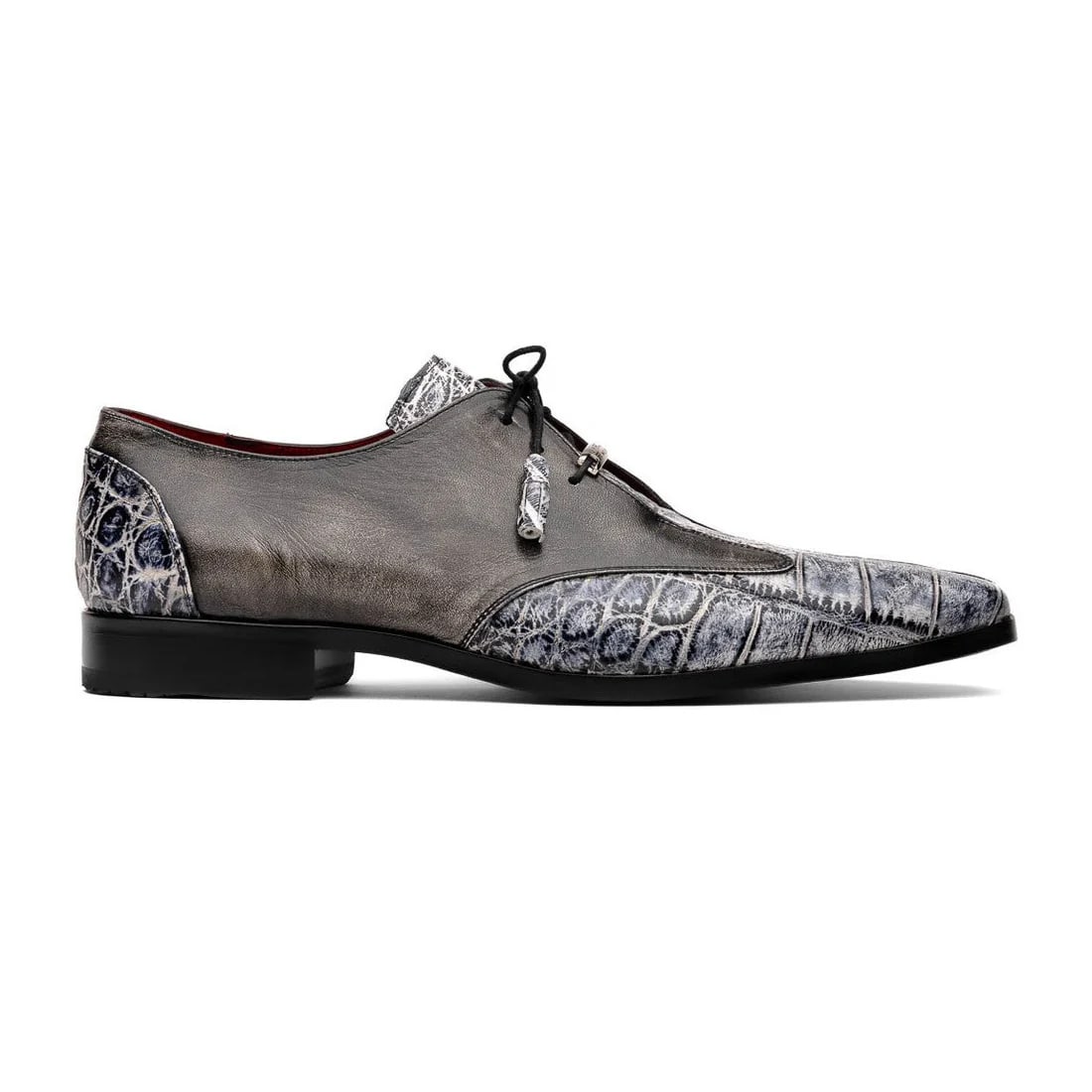 Anzio Exotic Alligator & Calfskin Leather Oxfords
