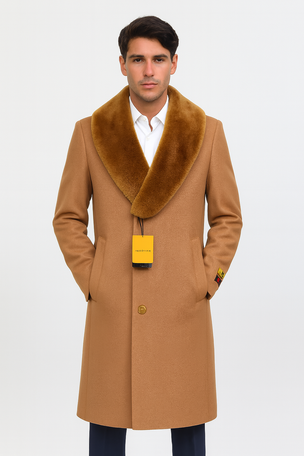 Men's Full-Length Cashmere Overcoat