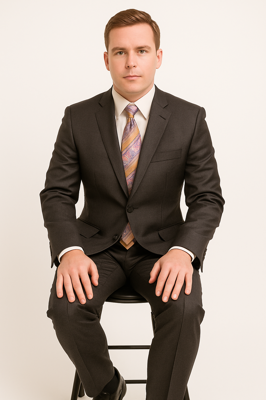 Mens Sharkskin Suits Two Button Suit New Edition Shiny Sharkskin Dark Brown