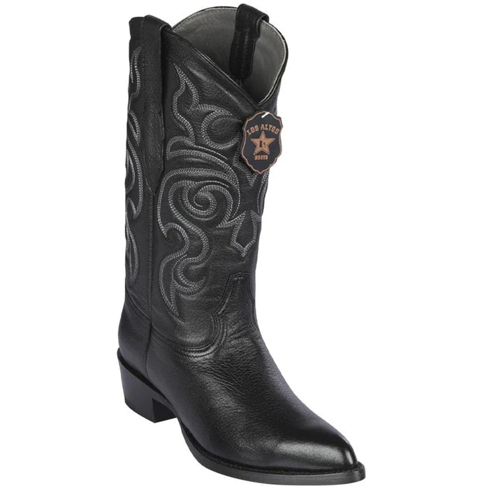 Black Elk Leather J Toe Cowboy Boots