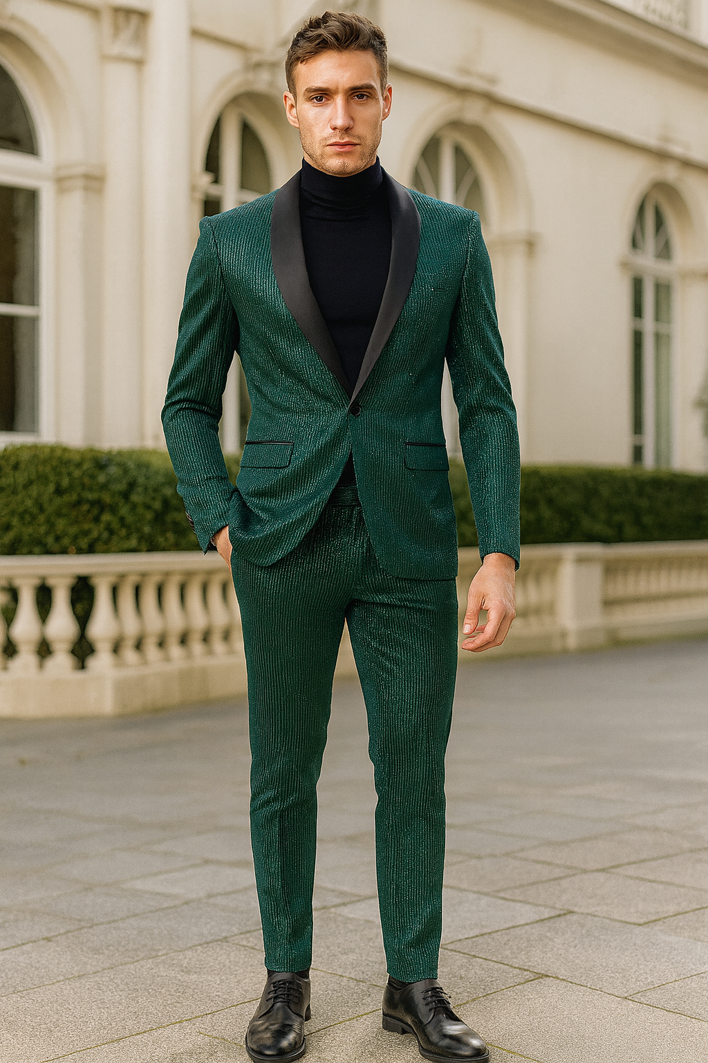 Emerald Green Slim Fit Tuxedo Suit