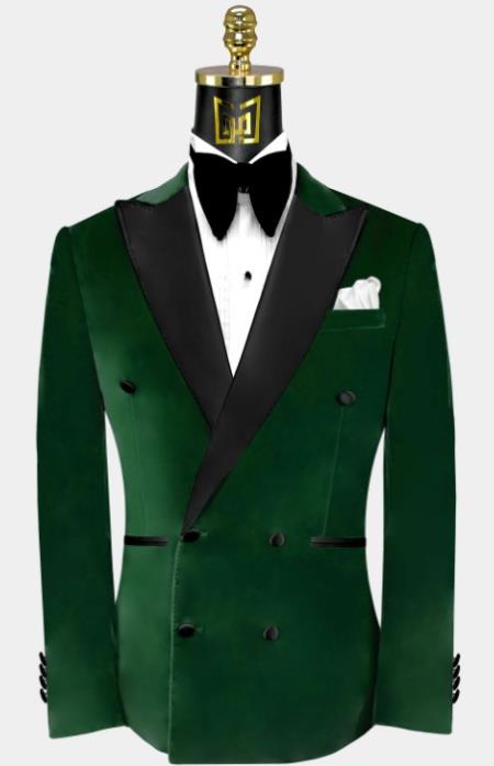 Velvet Double Breasted Tuxedo Dinner Jacket