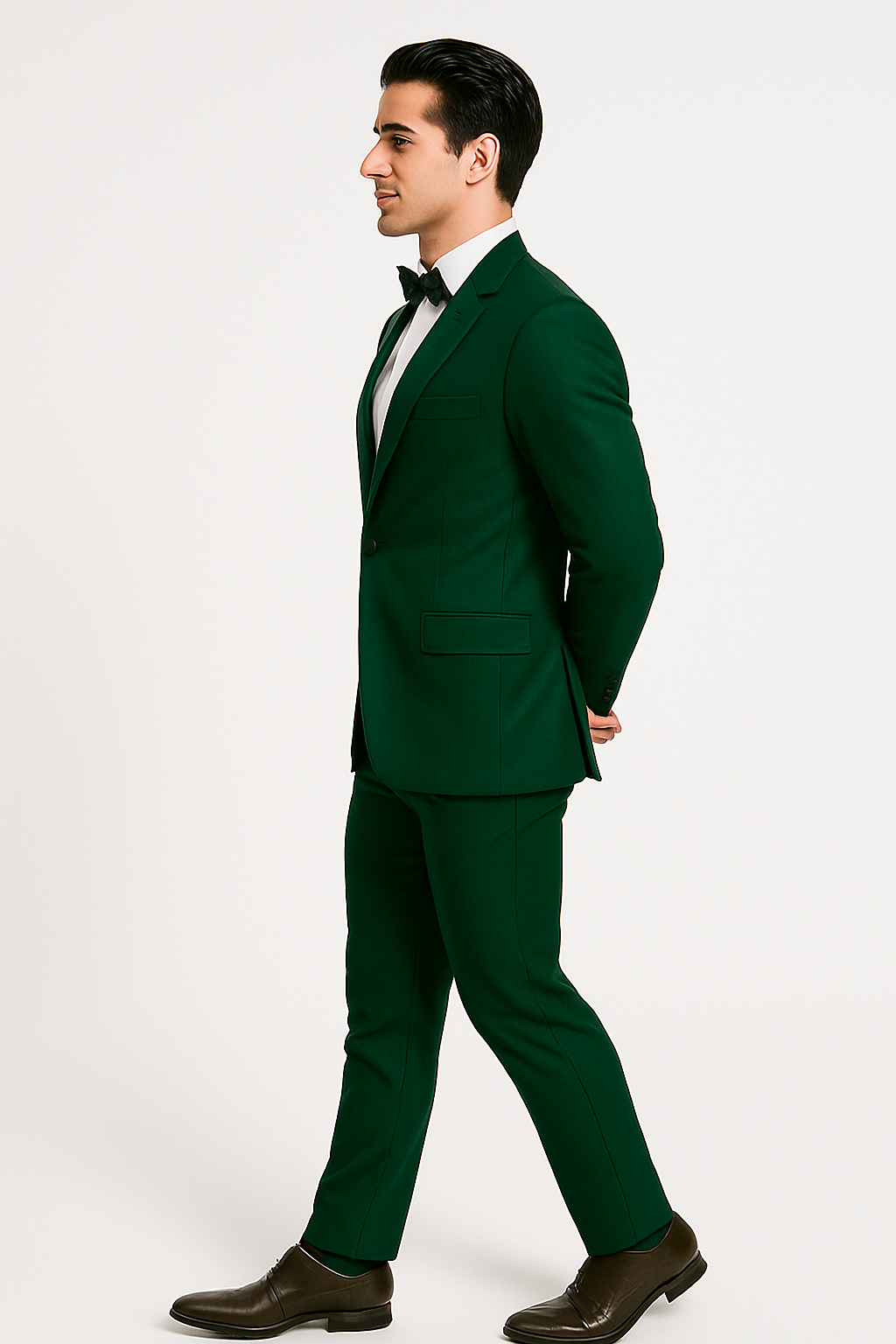 Emerald Green Satin Suit for Events