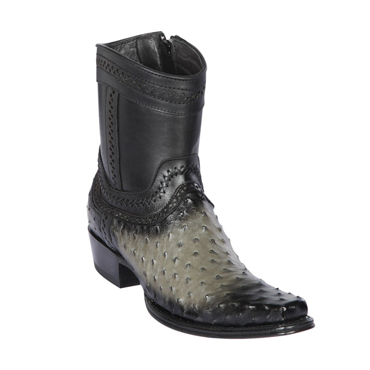Grey Ostrich European Square Toe Men’s Boot
