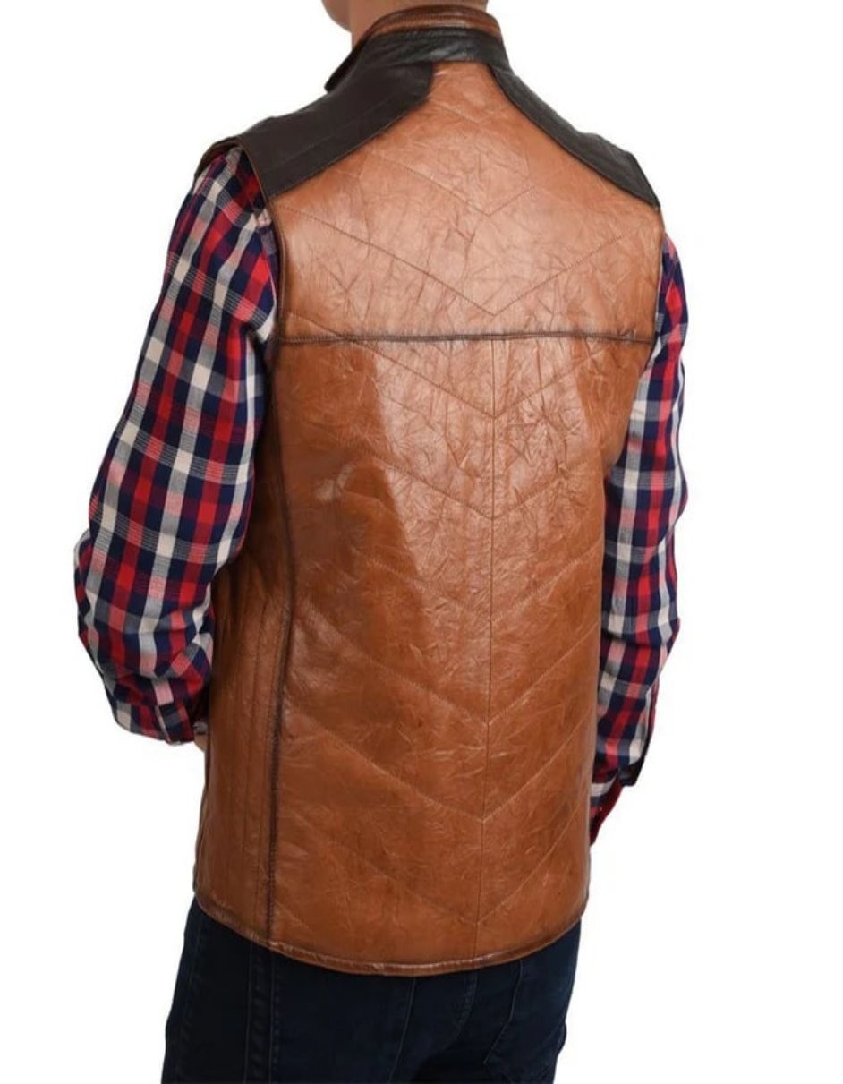 Fine Leather Honey Vest by Alligator Warehouse