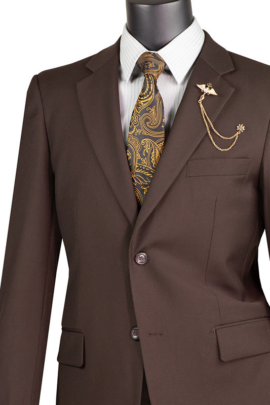 Nola Brown Regular Fit 2 Piece Suit