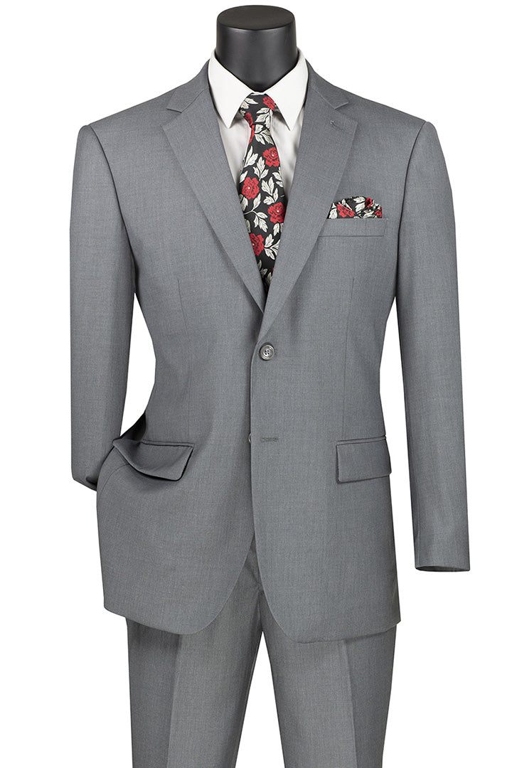 Nola Collection Medium Gray Regular Fit Suit