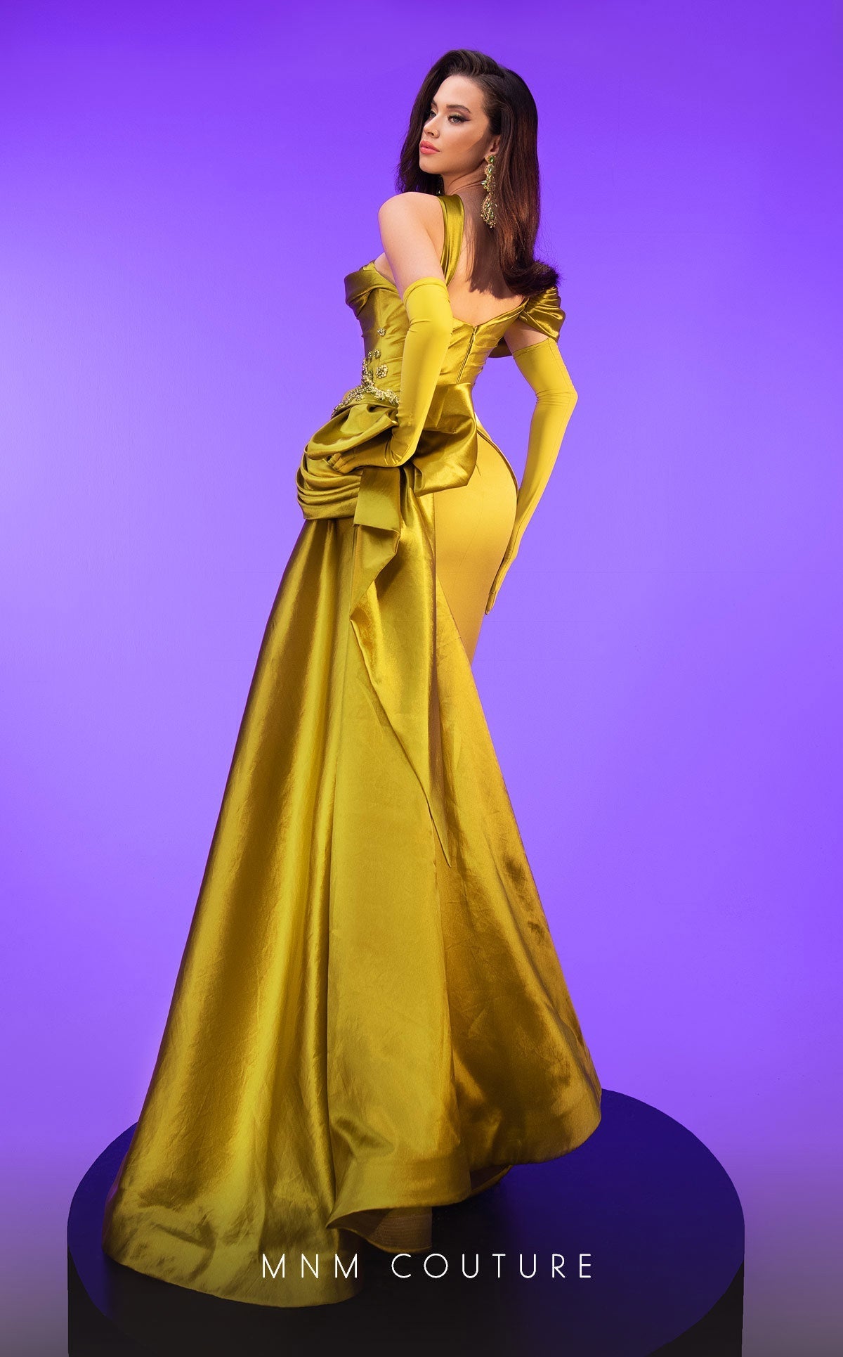 Fouad Sarkis F02810 Asymmetric Draped Gown