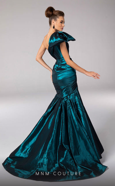 Fouad Sarkis F02833 Olive One-Shoulder Mermaid Gown